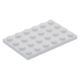 LEGO lapos elem 4x6, fehér (3032)